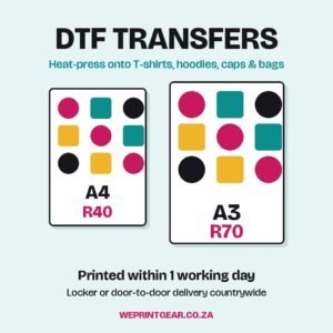 DTF Transfer Sheet – A4 R40, A3 R70