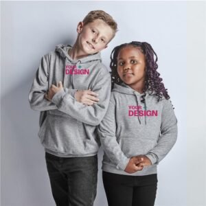 Kids Essential Hooded Sweater printed with your design – WePrintGear